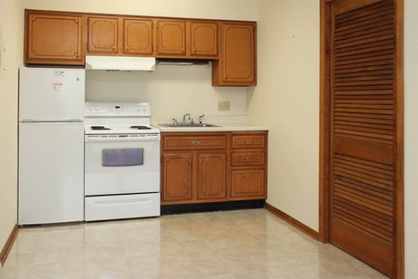 Kitchen - pocket door to bathroom & closet