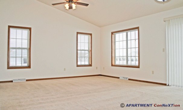 Living Room with Vaulted Ceiling