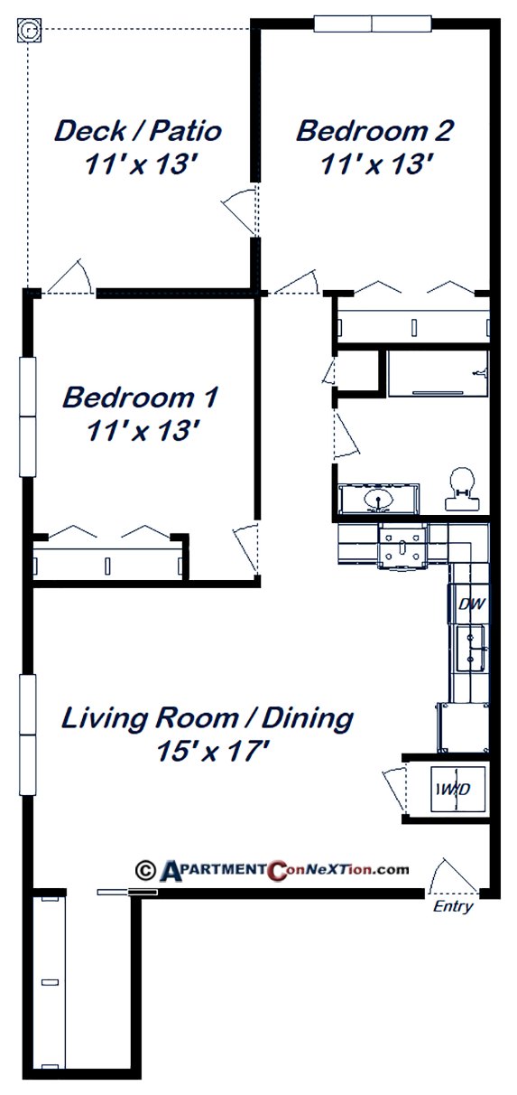 2-Bedroom Floor Plan