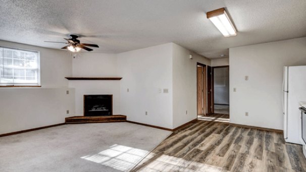 Living Room & Kitchen Dining Area