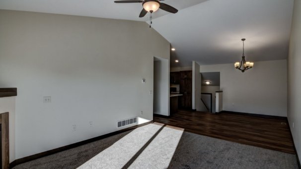 Living Room to Dining Room & Kitchen