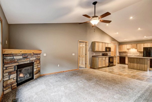 Living Room to Dining & Kitchen