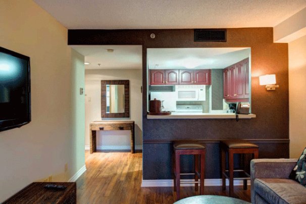 Living Room, Snack Bar, Kitchen